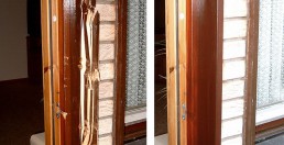 Einbruchschaden an Holztür