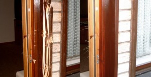 Einbruchschaden an Holztür