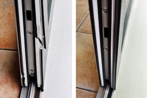 Einbruchschaden an Kunststofftür