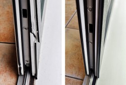 Einbruchschaden an Kunststofftür